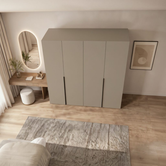Dulap Dressing 4 usi casmir (bazalt), 160x200x50 [6]