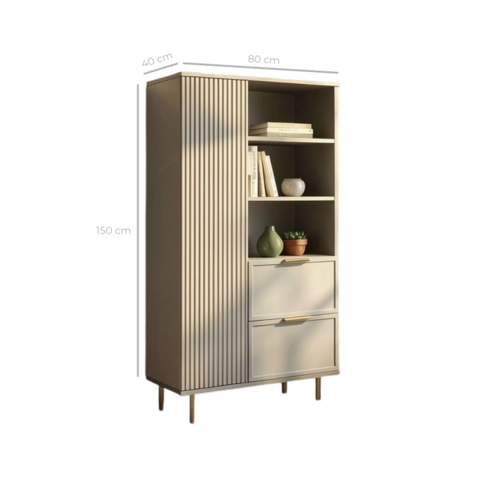 Dulap Living Soft, casmir, MDF frezat vopsit [6]