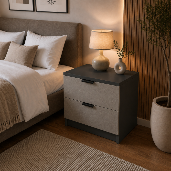 Noptiera Stone Loft, Fronturi Mdf [2]