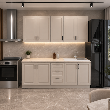 Bucatarii - Bucatarie Aria 2 M, casmir, MDF frezat vopsit