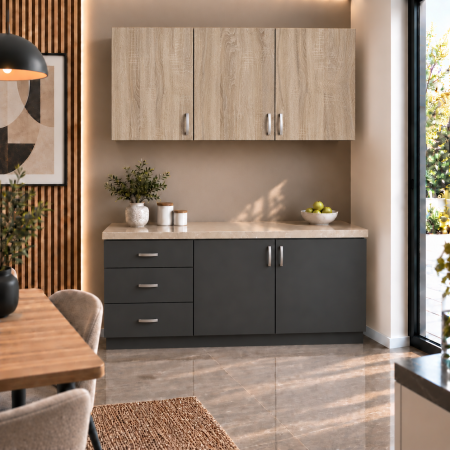 Bucatarii - Bucatarie Aura 1.2M, blat termorezistent 3.8 cm