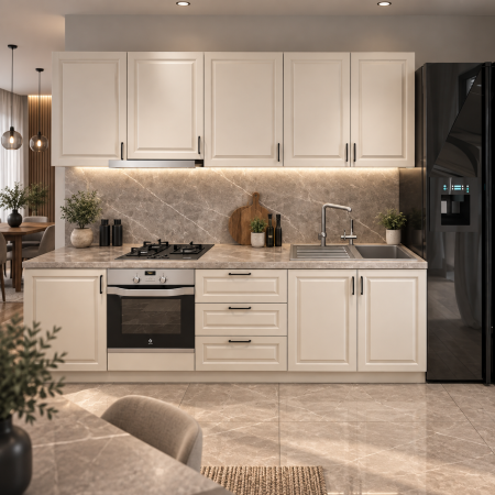 Bucatarii - Bucatarie Cora 2.6 M, MDF frezat vopsit