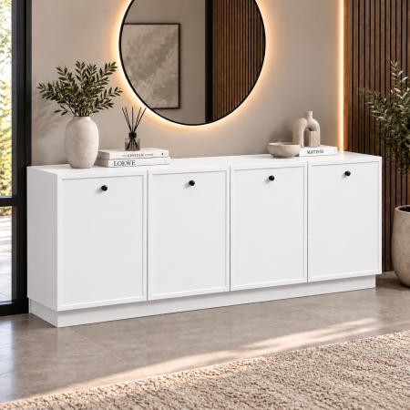 Comode - Comoda Irina, fronturi MDF vopsit, 200x45x77