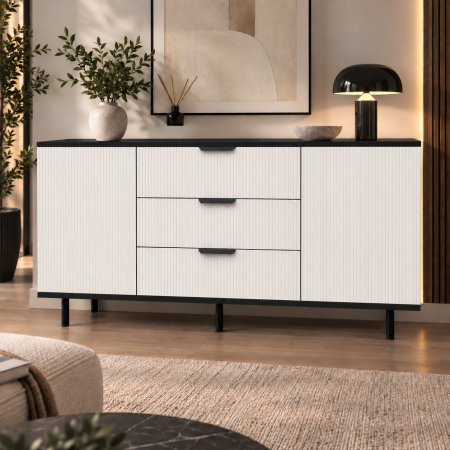 Comode - Comoda Tokyo White, Fronturi MDF