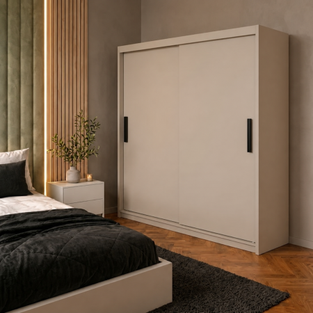 Dressinguri - Dressing cu  Usi Culisante, Casmir deschis, L160 x A60 x H200