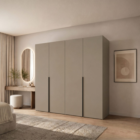 Dulapuri - Dulap Dressing 4 usi casmir (bazalt), 160x200x50