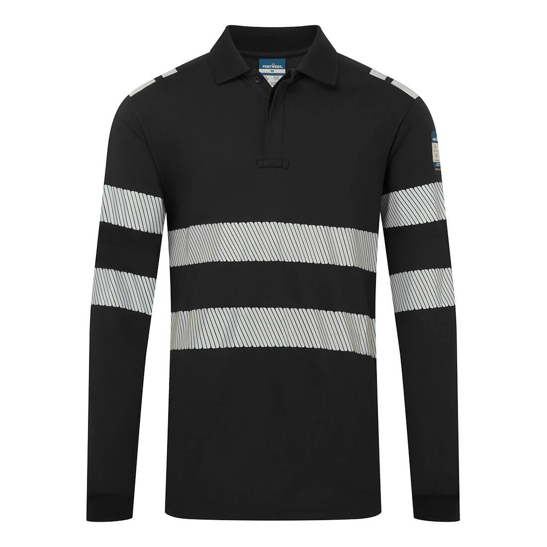 Cămăși - FR Modaflame Anti-Static Hi-Vis Long Sleeve Polo Shirt