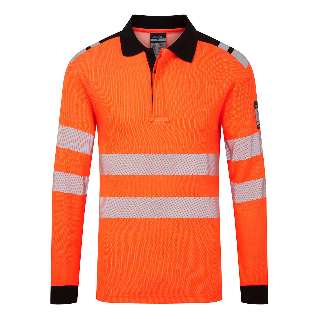 Cămăși - FR Modaflame Anti-Static Hi-Vis Long Sleeve Polo Shirt