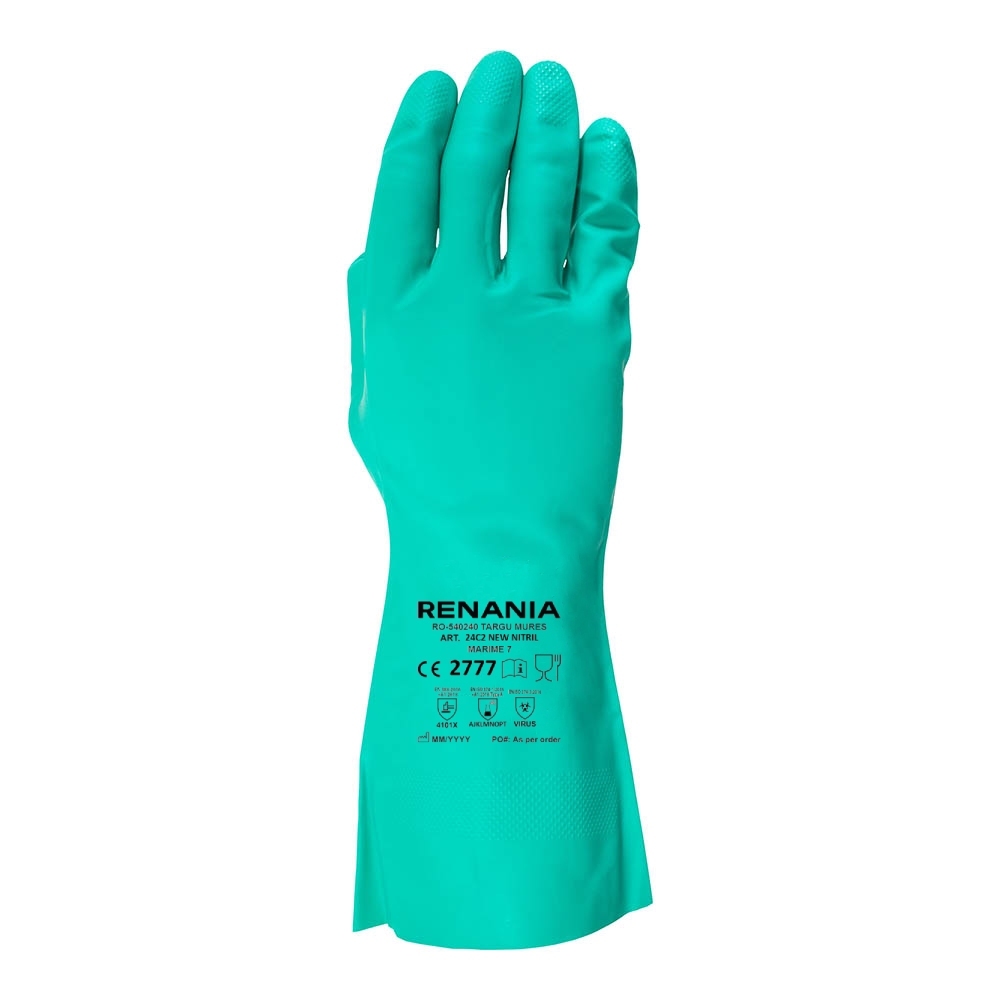 Protecție pentru mâini - Manusi de protectie chimica New Nitril categoria III, Renania, art.24C2