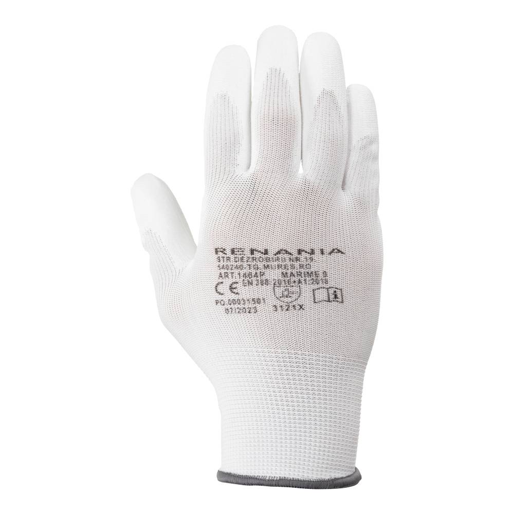 Echipament de protecție - Manusi de protectie mecanica Sensor White categoria II, Renania, art.1C99