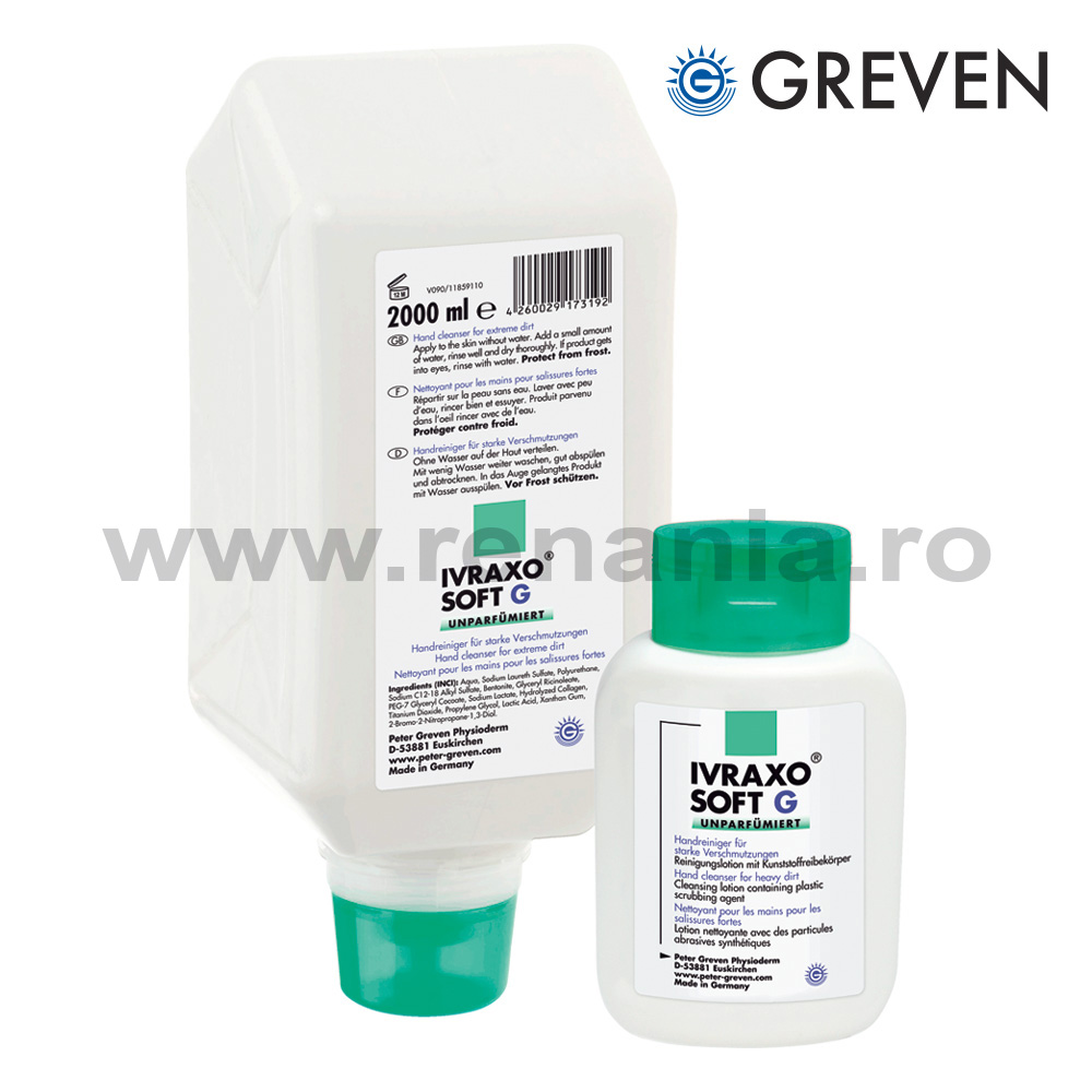 Echipament de protecție - Pasta de curatat mainile Ivraxo Soft G, 2000 ml, art.F005