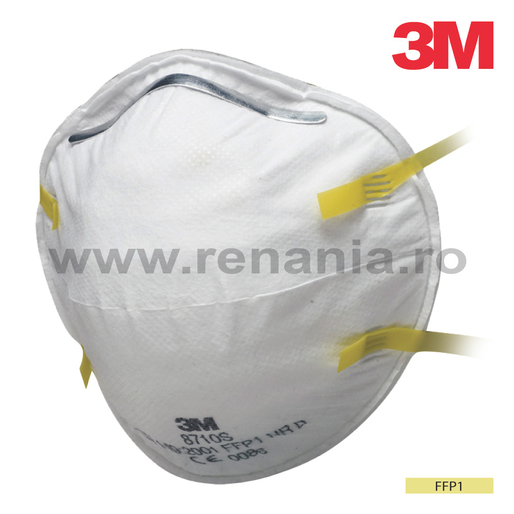 Echipament de protecție - Semimasca de protectie respiratorie tip cupa FFP1, 3M, art.1D37 (8710)