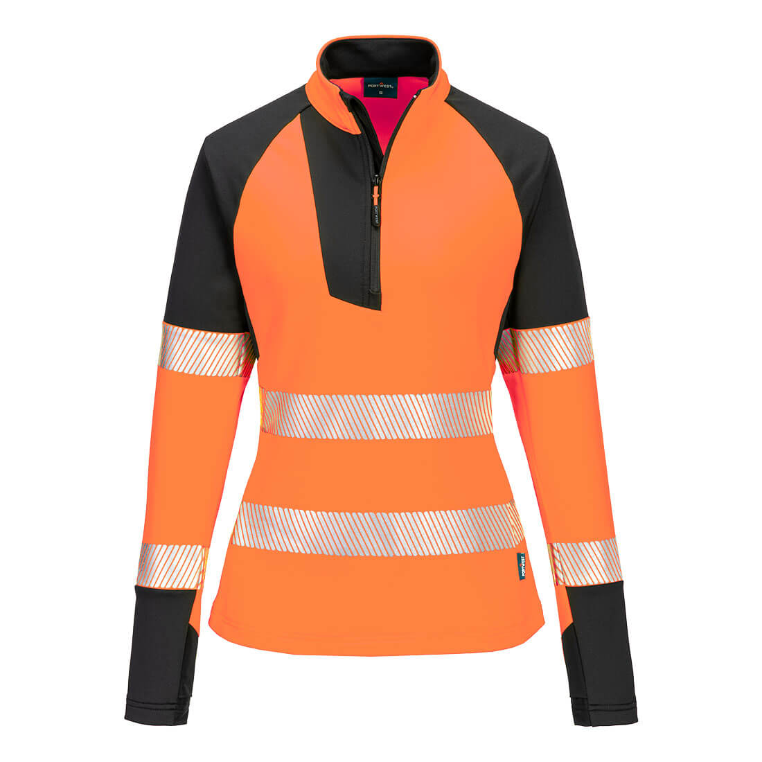 Hanorace - PW3 Hanorac cu fermoar 1/4 Hi-Vis pentru femei