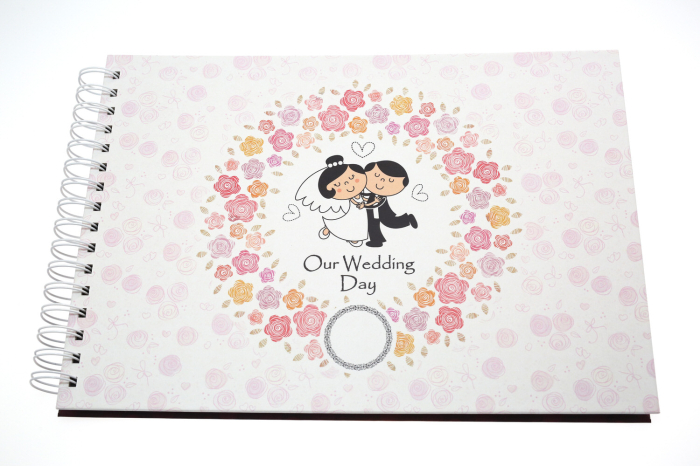 Album foto / Guestbook / Caiet marturii pentru nunta, format A4 landscape, pix inclus, accesoriu nunta [2]