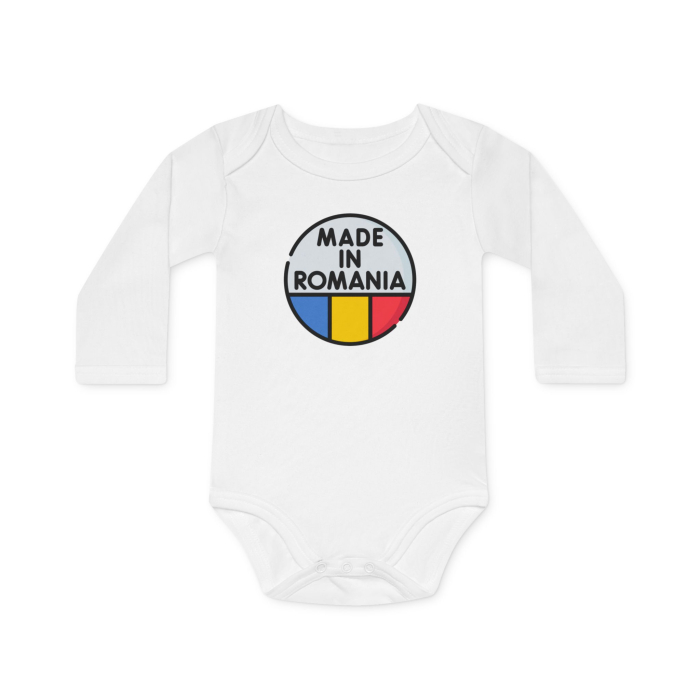 Body Bebelusi, Made in Romania, alb, marimea 68 [2]