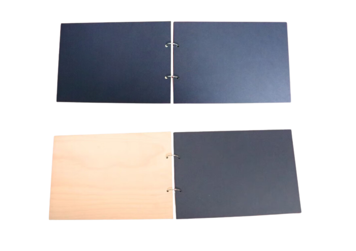 Guestbook/Album Amintiri, lemn DIY, ideal pentru personalizare individuala, pentru botez/aniversare/mot, 40 file, A4, accesoriu nunta [2]
