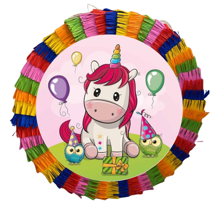 Pinata pentru petreceri, 35 cm, multicolora, model Unicorn Multicolor [1]