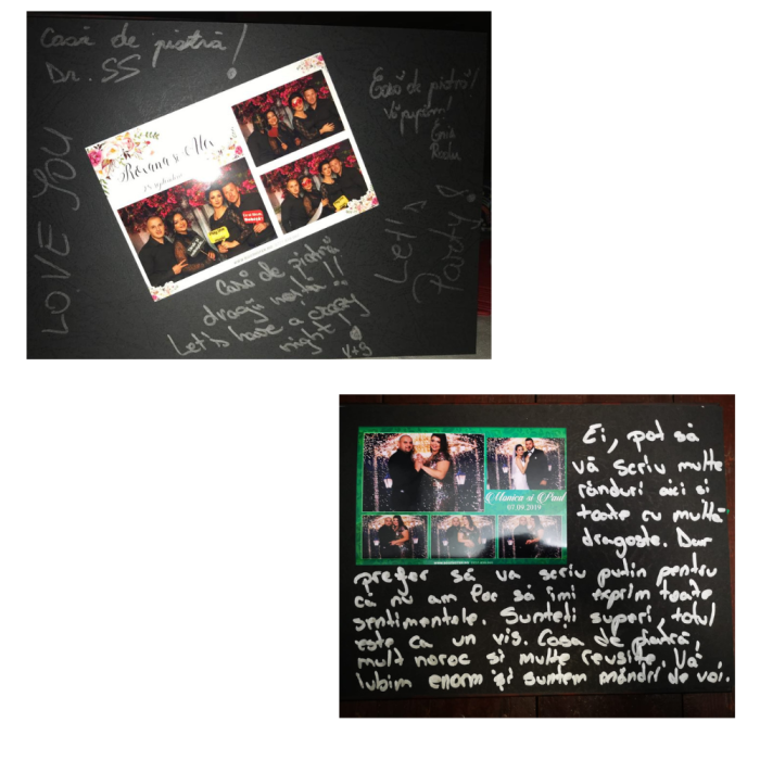 Set Album foto / GuestBook pentru nunta, HP, personalizabil, A4 landscape, pix si dubluadeziv inclus, 3 piese, 45 pagini, bej, accesoriu nunta [4]