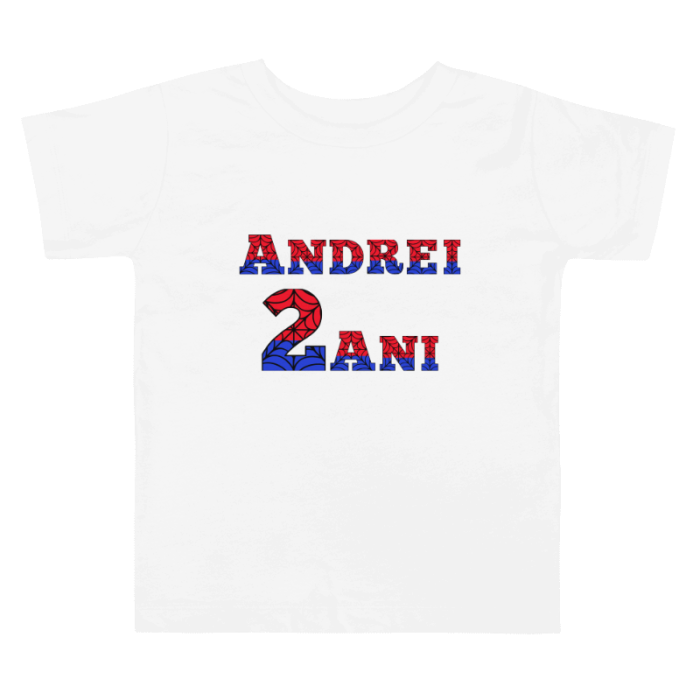 Tricou personalizat 2 ani, tematica Spiderman, pentru ANDREI 2 ani [2]