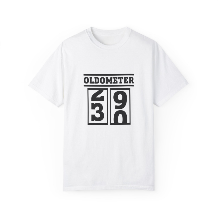 Tricou personalizat barbati, aniversare 30 ani, alb, oldometru [2]