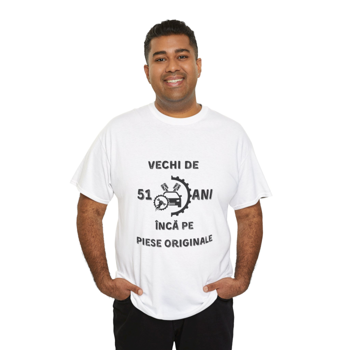 Tricou personalizat barbati, negru, 51 ani si inca pe piese originale pentru aniversare [2]