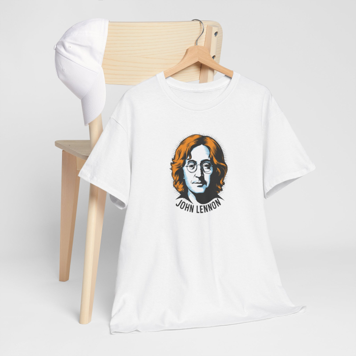 Tricou personalizat Music, alb, bumbac, John Lennon [2]