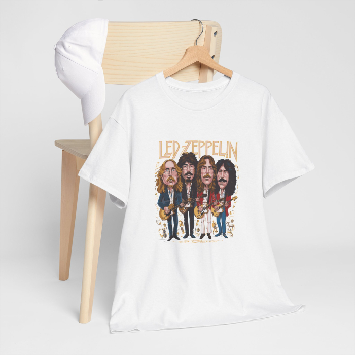 Tricou personalizat Music, alb, bumbac, Led Zeppelin [2]