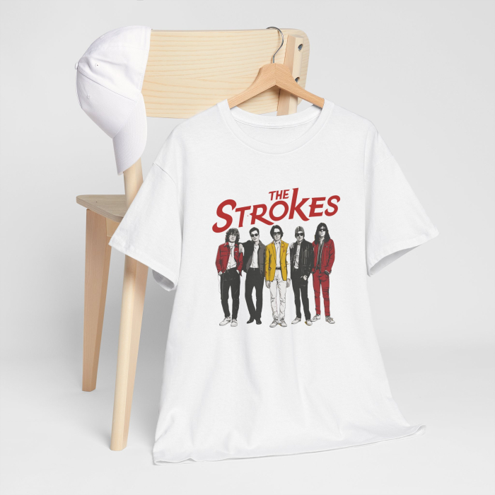 Tricou personalizat Music, alb, The Strokes [2]