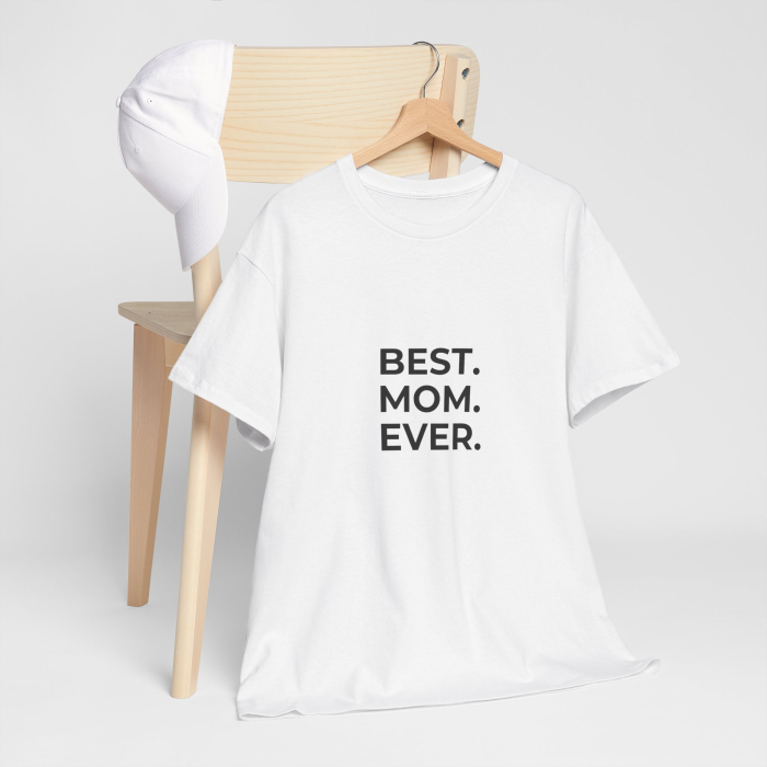 Tricou personalizat pentru mama, BEST MOM EVER, alb [2]