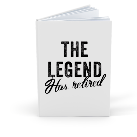 Agende Personalizate - Agenda/Jurnal cu mesaj amuzant de pensionare, 100 file, format A5, The Legend has Retired