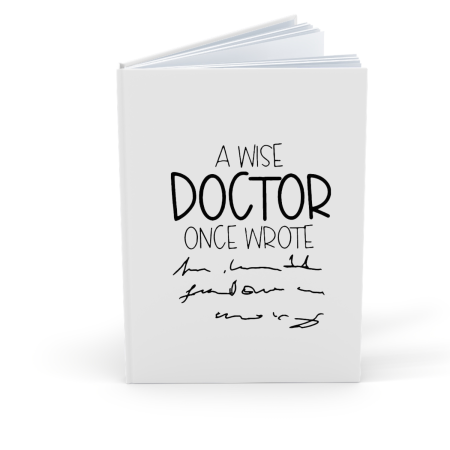 Agende Personalizate - Agenda/Jurnal cu mesaj amuzant pentru medici, 100 file, foaie alba, Doctor Agenda