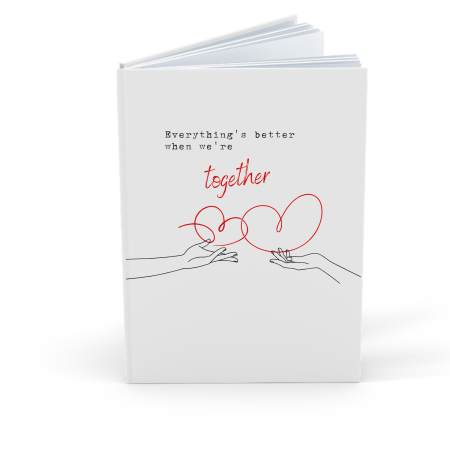 Agende Personalizate - Agenda/Jurnal pentru EA, Ziua indragostitilor, cu mesaj LOVE, alba, 100 de file albe