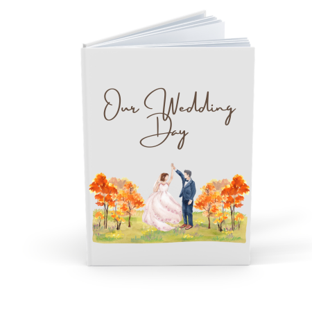 Agende Personalizate - Agenda/Jurnal pentru organizare nunta, amintiri mireasa, 100 file, foaie alba, model Our Wedding Day