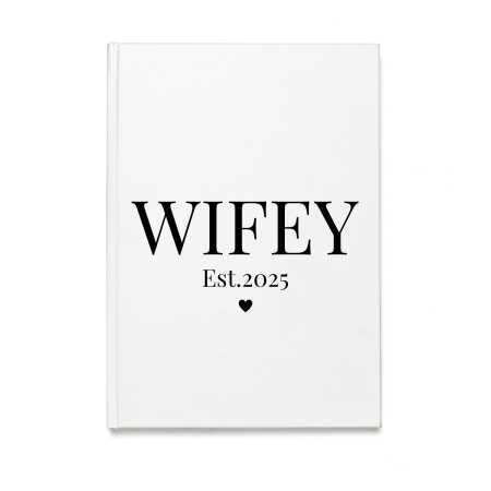 Agende Personalizate - Agenda/Jurnal pentru organizare nunta, amintiri mireasa, 100 file, foaie alba, model Wifey 2025