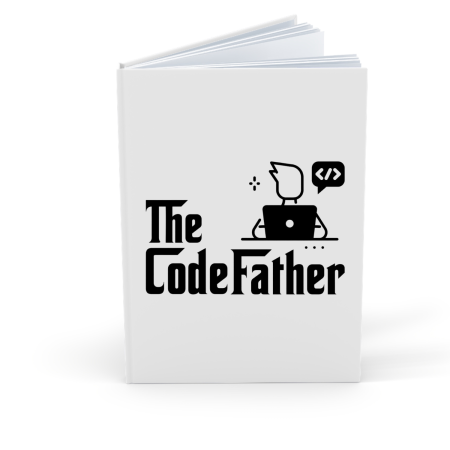 Idei de Cadouri - Agenda/Jurnal The CodeFather, 100 file, foaie alba, pasionatii de IT, programatori