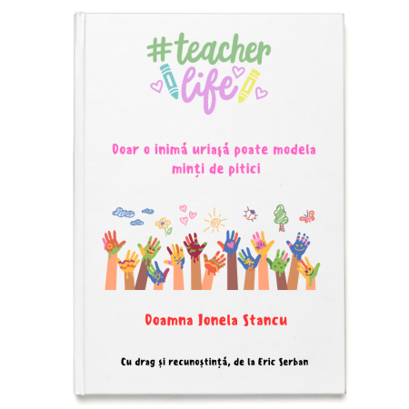 Agende Personalizate - Agenda personalizata pentru cea mai buna educatoare/profesoara, format A5, 100 file albe