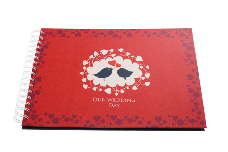 Album foto / Guestbook / Caiet marturii pentru nunta Birds, A4 landscape, pix inclus, accesoriu nunta [2]