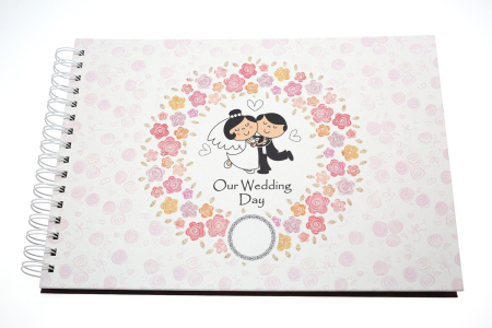 Album foto / Guestbook / Caiet marturii pentru nunta, format A4 landscape, pix inclus, accesoriu nunta [1]