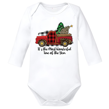 Body-uri Bebelusi - Body alb Merry Christmas Crăciun copil bumbac marimea 74