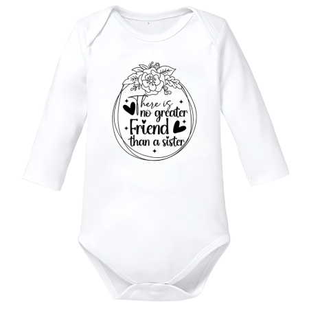 Body-uri Bebelusi - Body bebe big sister surori mesaj haios cadou alb bumbac marimea 74