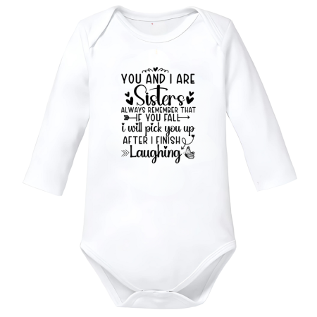 Body-uri Bebelusi - Body bebe big sister surori text funny alb bumbac marimea 74