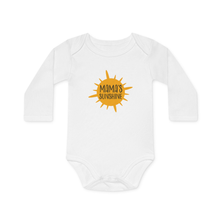 Body Bebelusi, alb, Nou Nascut, fete/baieti, cu mesaj amuzant, marimea 68, Mama Sunshine [1]