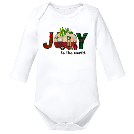 Body-uri Bebelusi - Body Crăciun Merry Christmas alb bumbac copil marimea 74