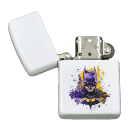 Brichete Personalizate - Brigheta personalizata BATMAN, alba, cutie inox
