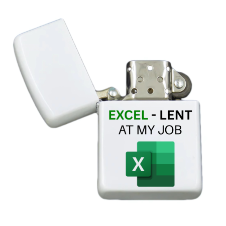 Brichete Personalizate - Brigheta personalizata pasionati de EXCEL colegi, alba, cutie inox
