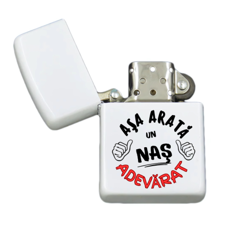Brichete Personalizate - Brigheta personalizata pentru nas, Asa Arata un NAS adevarat, alba, cutie inox
