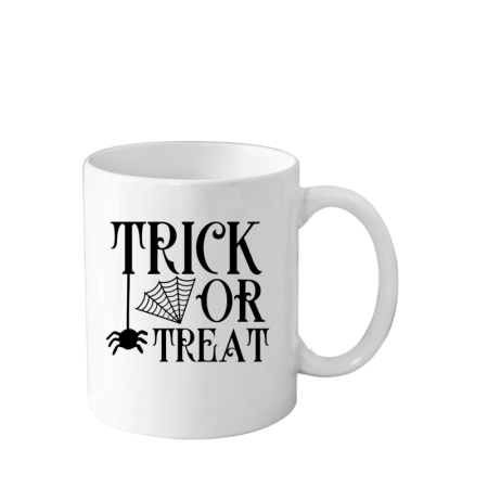 Idei de Cadouri - Cana alba 330 ml Halloween cu imprimeu Happy Halloween