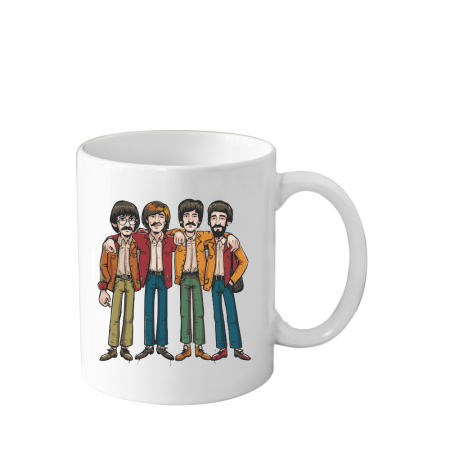 Cani Personalizate - Cana din ceramica haioasa, 330 ml, alba, pentru pasionatii de muzica, The Beatles 2