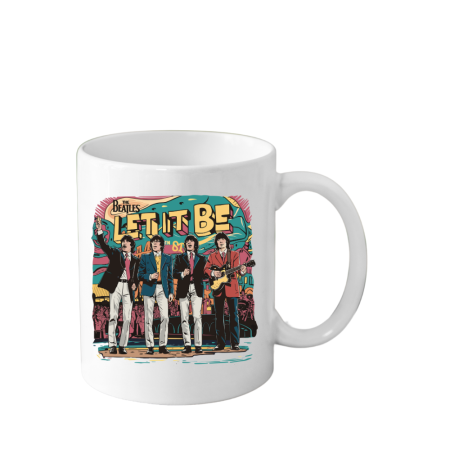 Cani Personalizate - Cana din ceramica haioasa, 330 ml, alba, pentru pasionatii de muzica, The Beatles 3