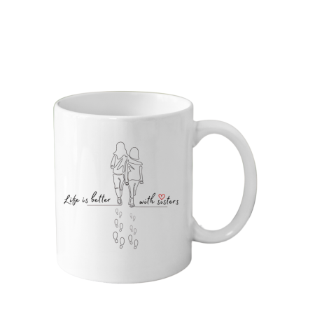 Cani Personalizate - Cana din ceramica haioasa, Cea mai buna Sora, 330 ml, alba